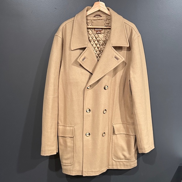Michael Kors Men's Tan Double-Breasted Coat - Picture 1 of 3